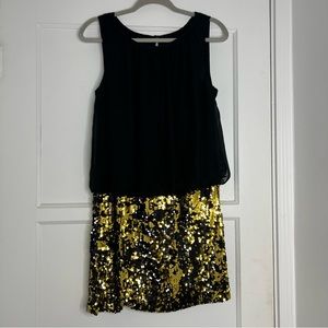 Party Dress Black and Gold
